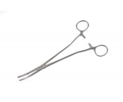 9"(22.3 cm) Curved Heaney Uterine Forceps with Double Tooth