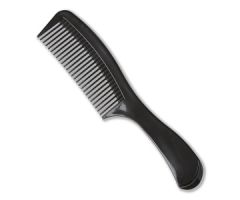 Large-Tooth Comb with Handle, Black