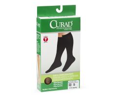 CURAD Knee-High Compression Hosiery with 8-15 mmHg, Tan, Size S, Regular Length