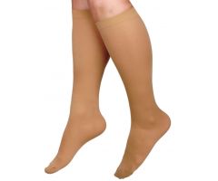 CURAD Knee-High Compression Hosiery with 8-15 mmHg, Tan, Size M, Regular Length