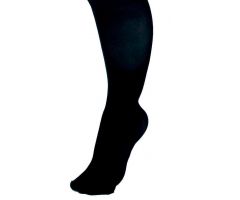 CURAD Knee-High Compression Hosiery with 8-15 mmHg, Black, Size L, Regular Length