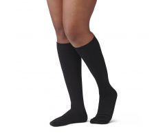 CURAD Cushioned Compression Socks, Knee High, 15-20 mmHg, Black, Size B (M)