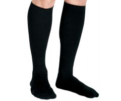 CURAD Knee-High Compression Dress Socks with 8-15 mmHg, Black, Size M, Regular Length