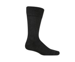 Diabetic and Circulatory Crew Socks with Mild Compression, Black, Size L