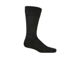Diabetic and Circulatory Crew Socks with Mild Compression, Black, Size M
