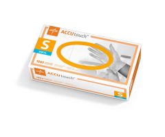 Accutouch Synthetic Powder-Free Clear Vinyl Exam Gloves, Size S