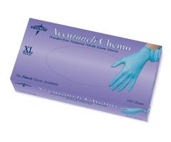 Accutouch Chemo Powder-Free Blue Nitrile Exam Gloves, Size XL