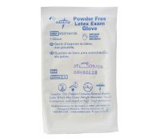 Sterile Powder-Free Latex Exam Gloves, Singles, Size S