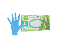 AloeTouch 3G Vinyl Exam Gloves Large Green Non-Sterile, 10 BX/CA
