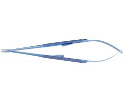 7-1/4"(18.4 cm) Curved Titanium Precise Touch Jacobson Micro Needle Holder with Round Handle