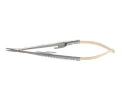 Castroviejo Straight Needle Holder with Tungsten Carbide Inserts,5-1/2" (14 cm)