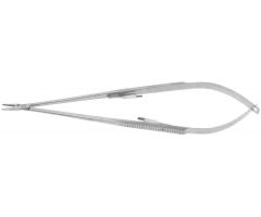 Castroviejo Straight Needle Holder with Tungsten Carbide Inserts,7-1/4"(18.4 cm)