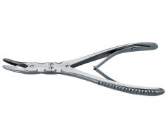 Beyer Rongeur Forceps,Curved,3 mm Bite,7",Double Action