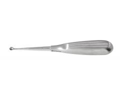 Bruns Bone Curette, Straight, Figure 0, 6.75" (17 cm)