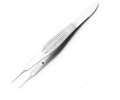 3-1/4" (8.3 cm) Titanium Corneal Tying Forceps with Curved 5 mm Tips