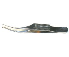 2.9" (7.5 cm) 90? Angle Delicate 0.12 mm Tip Troutman-Barraquer Colibri Corneal Forceps with 1 x 2 Teeth