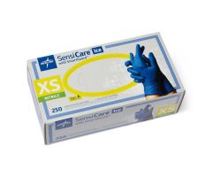 SensiCare Ice Powder-Free Nitrile Exam Gloves with SmartGuard Film, Size XS