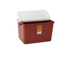 Sharps Containers, Red, Hinged Top Lid, 8 gal.