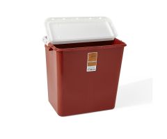 Sharps Containers, Red, Hinged Top Lid, 12 gal.