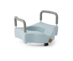 Medline 5" Raised Locking Toilet Seat, Microban Treated, With Arms, 350 lb. Weight Capacity