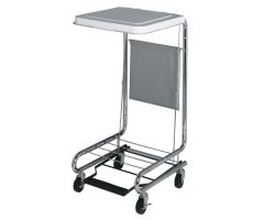 Single Bag Hamper Stand with Foot Pedal Plastic Lid
