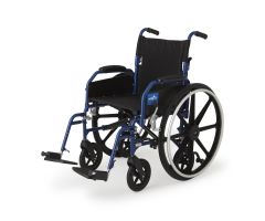 Hybrid 2 Transport Wheelchair with Removable Desk-Length Arms and Swing-Away Footrests, 300 lb. Weight Capacity, 18" Width