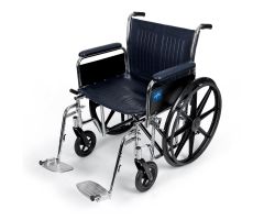 Excel Extra-Wide Wheelchair, 22" Seat, Removable Full-Length Arms, Swing-Away Footrests