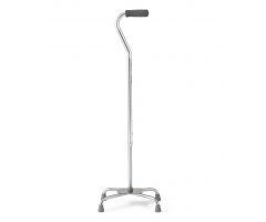 Aluminum Quad Cane with Large Base, 300 lb. Weight Capacity, Chrome