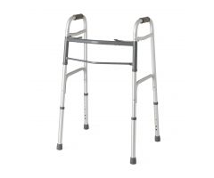 Two-Button Adult Walker, Folding, 1" Adjustable