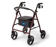 Basic Steel Rollator with 8" Wheels, Red
