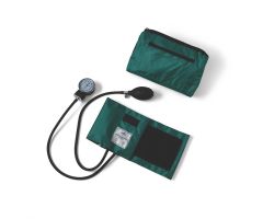Handheld Aneroid Sphygmomanometer with Nylon Case, Hunter Green