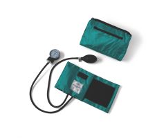 Handheld Aneroid Sphygmomanometer with Nylon Case, Teal
