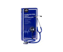 Elite Adult Stainless Steel Stethoscope, Blue