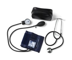 Handheld Aneroid Blood Pressure Monitor with D-Ring Cuff and Separate Single-Head Stethoscope