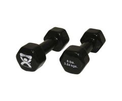 Vinyl-Coated Iron Dumbbell, 10 lb., Orange
