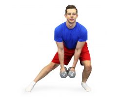 Vinyl-Coated Iron Dumbbell, 15 lb., Silver, Pair