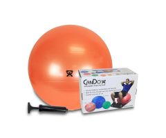 CanDo Inflatable Exercise Ball with Pump, Orange, 22" (55 cm)