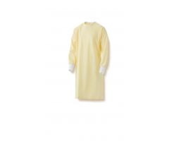 AAMI Level 1 Reusable Isolation Gown, Overlap Back, Yellow, One Size Fits Most