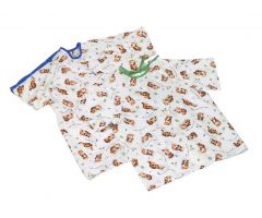 Pediatric IV Gown with Snap Sleeves, Tiger, Size XS