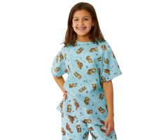 Pediatric IV Gown, Tiger, Blue, Size L