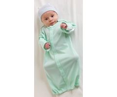IV Gown with Plastic-Snap Front and Sleeve, Infant, 0-6 Month, Green
