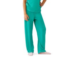 Pediatric Pants with Elastic Strips, Green, Size L