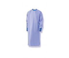 Blockade Reusable Cover Gown, 1-Ply, Ceil Blue, AngelStat Back, Snaps at Neck, Ties at Back, Size L