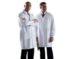 Poplin 80% Polyester/20% Cotton Staff-Length Lab Coat, White, Size 58

