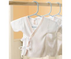 Baby Short Sleeve Shirt, Tie-Side, 3 Month
