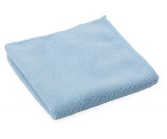 Microfiber Cleaning Cloth, 12" x 12", Medium-Weight, Blue