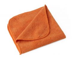 Microfiber Cleaning Cloth, 16" x 16", Medium-Weight, Orange