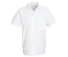Button Front Chef Shirt, White, Size M