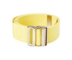 Washable Cotton Gait/Transfer Belt with Metal Buckle, 2" x 60", Yellow