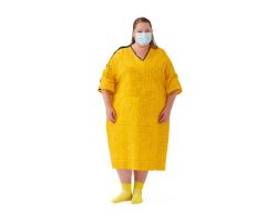 PerforMAX Fall Prevention IV Gown with Metal Snaps, Yellow, Size 10XL